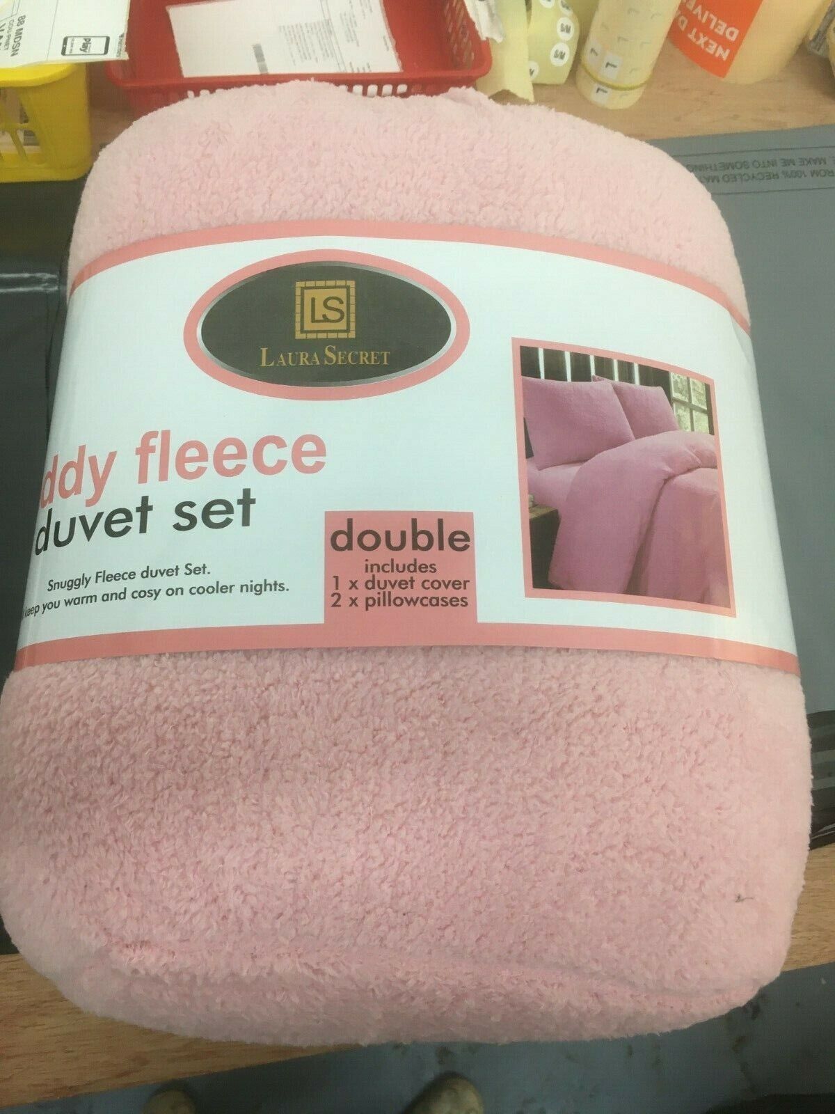 Teddy Fleece Duvet Cover Bedding Set Fitted Sheet Cosy Warm Sherpa Pillowcase