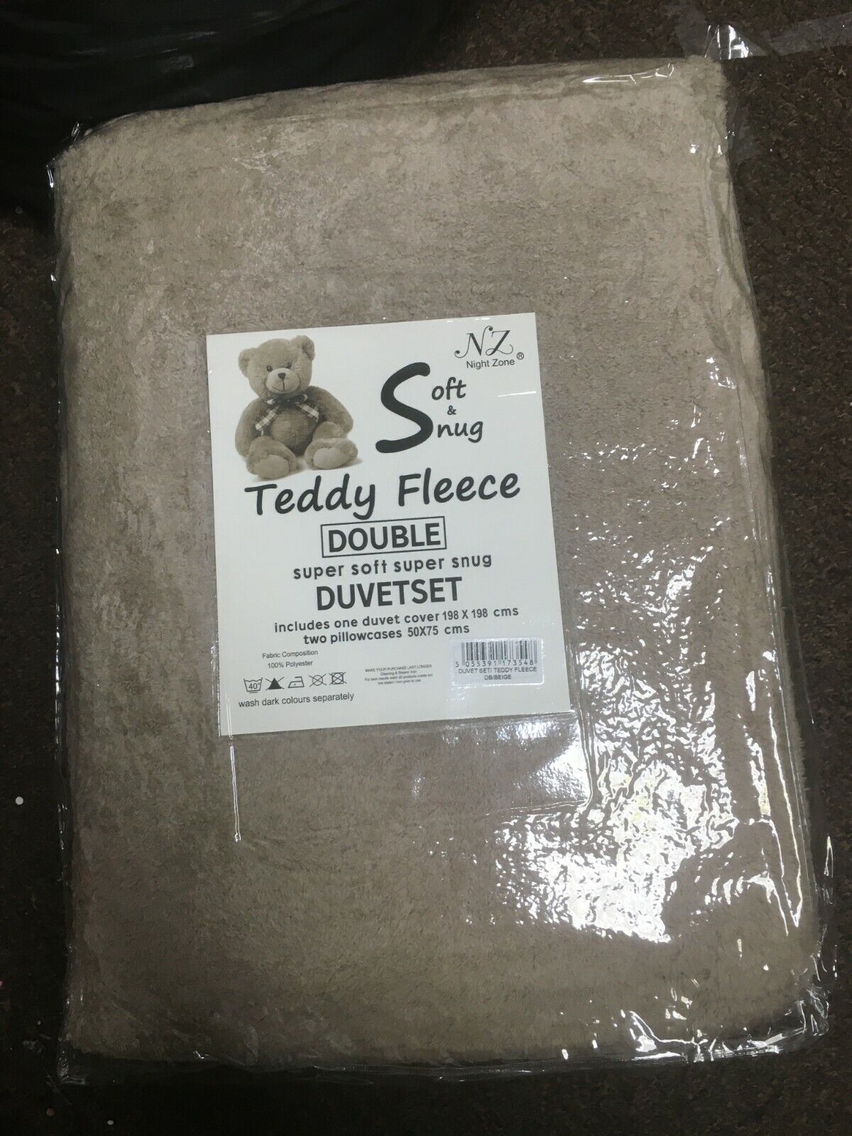 Teddy Fleece Duvet Cover Bedding Set Fitted Sheet Cosy Warm Sherpa Pillowcase