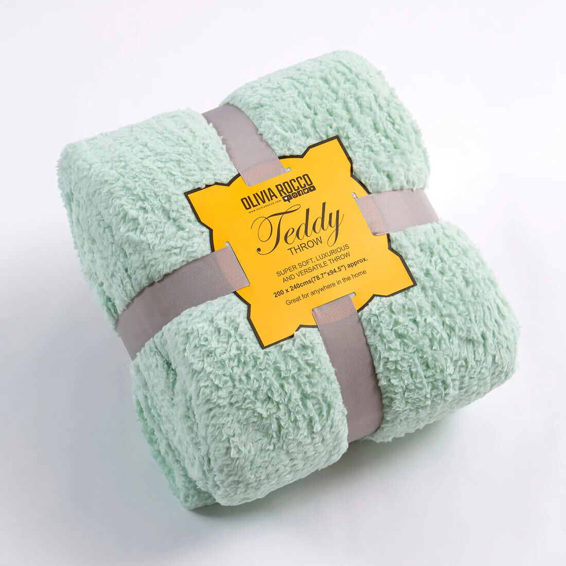 Teddy Bear Throw Super Soft Fleece Blanket Grey Sofa Bed Couch Luxury All Sizes
