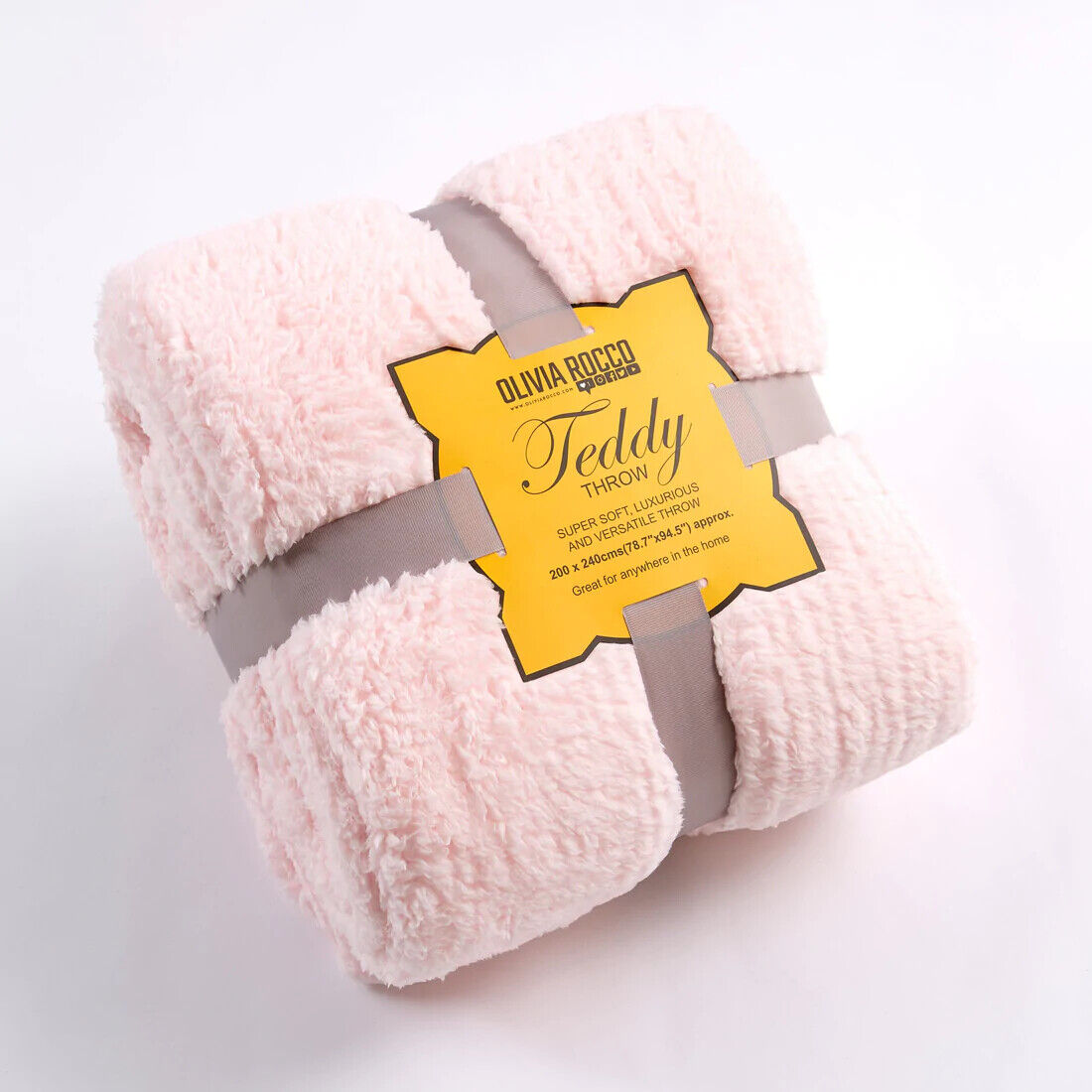 Teddy Bear Throw Super Soft Fleece Blanket Grey Sofa Bed Couch Luxury All Sizes