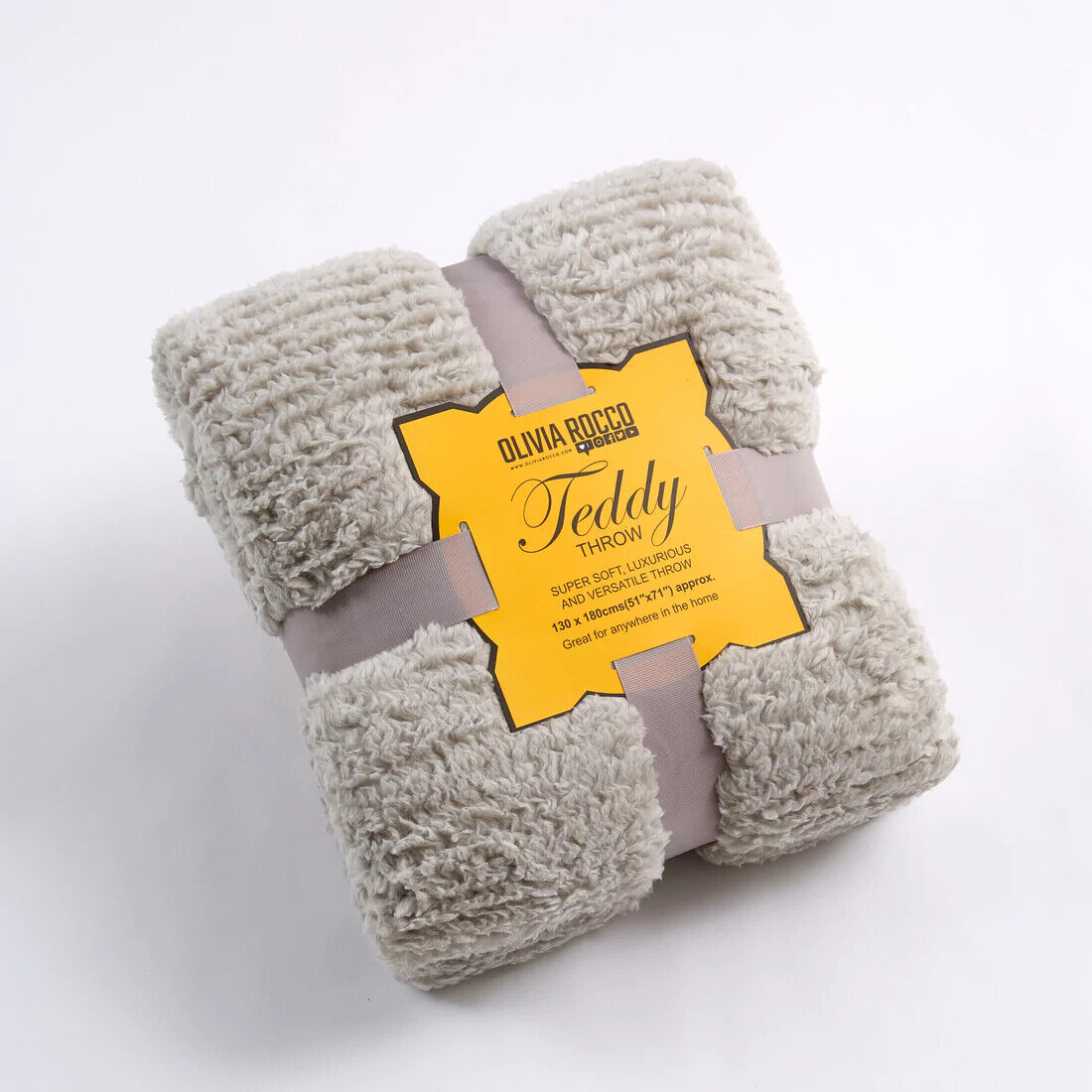 Teddy Bear Throw Super Soft Fleece Blanket Grey Sofa Bed Couch Luxury All Sizes