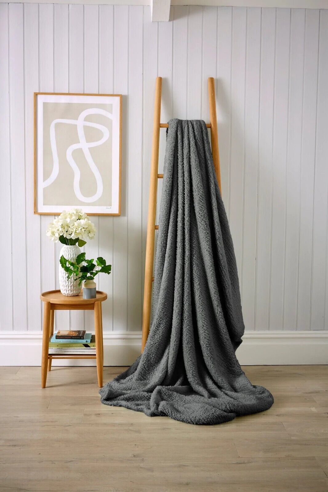 Teddy Bear Throw Super Soft Fleece Blanket Grey Sofa Bed Couch Luxury All Sizes