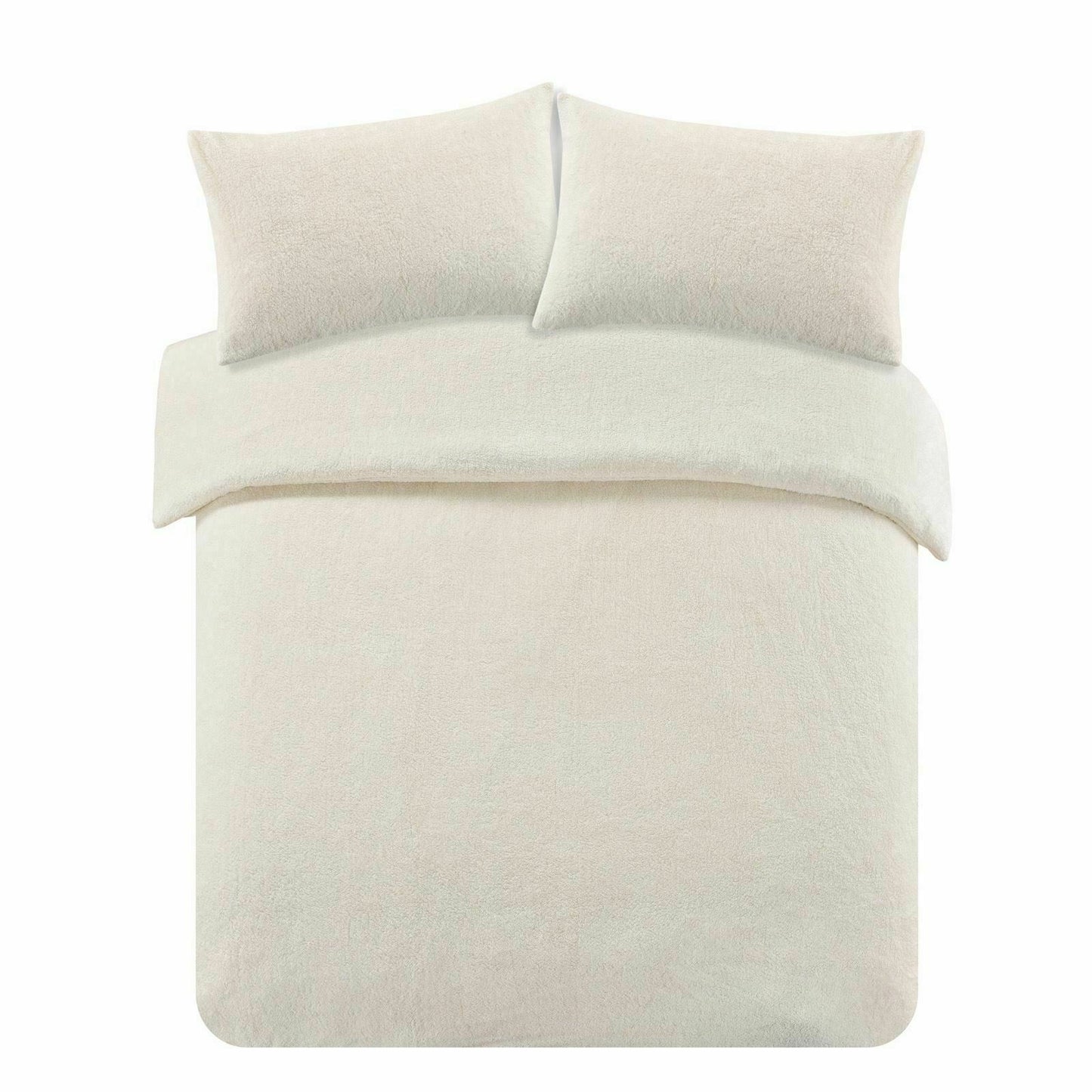 Teddy Fleece Duvet Cover Bedding Set Fitted Sheet Cosy Warm Sherpa Pillowcase