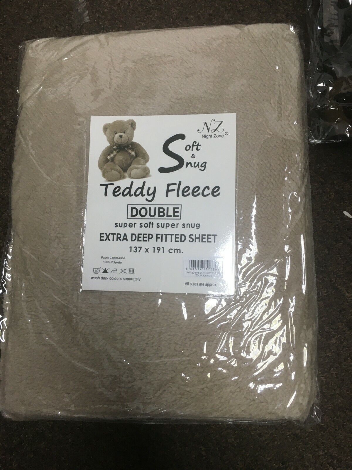 Teddy Fleece Duvet Cover Bedding Set Fitted Sheet Cosy Warm Sherpa Pillowcase