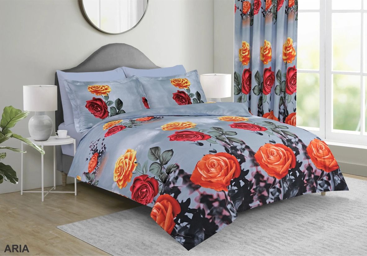 3D Duvet Cover Bedding Set With Fitted Sheet & Pillow Case